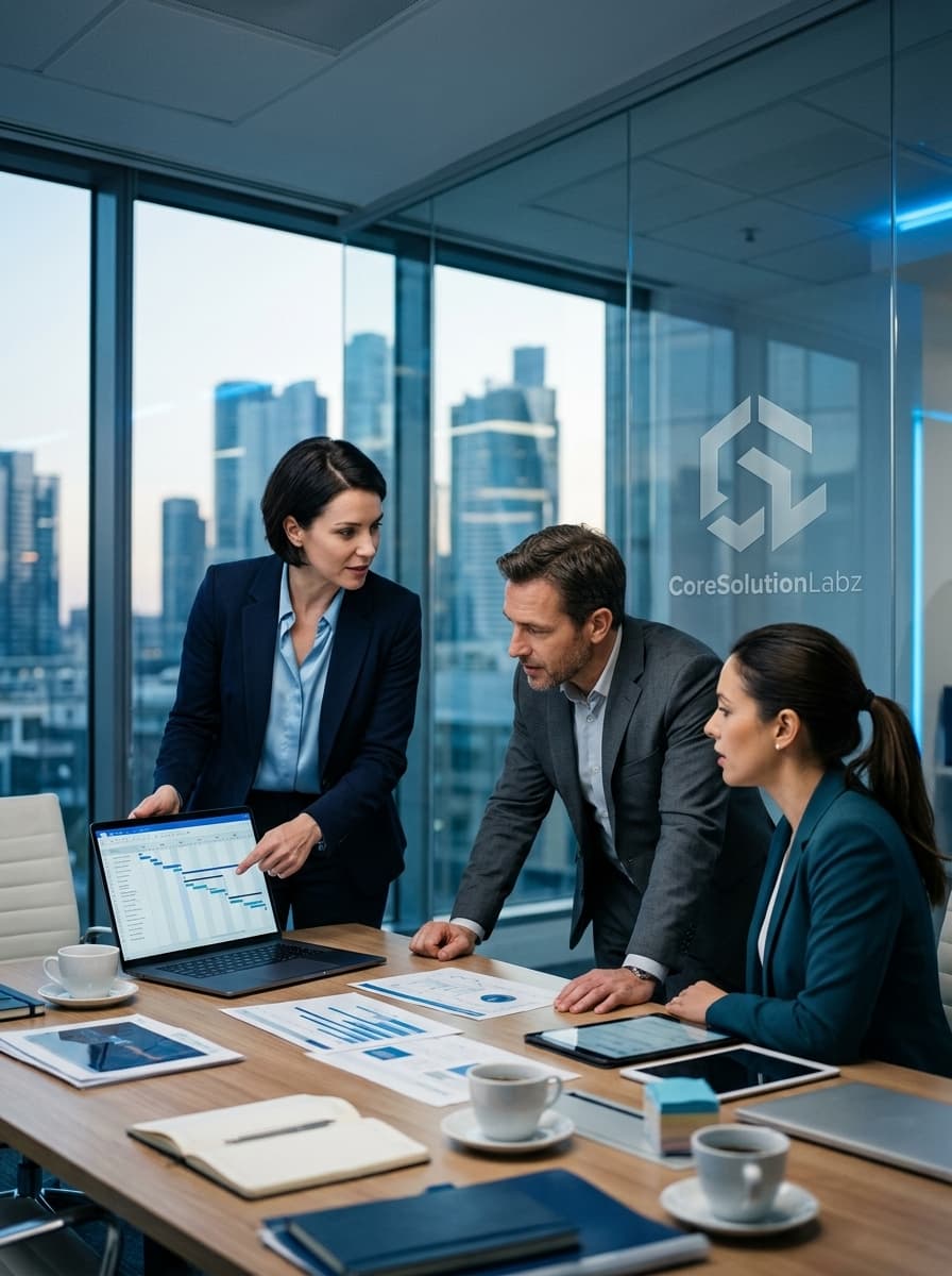 IT Consulting — CoreSolutionLabz team at work